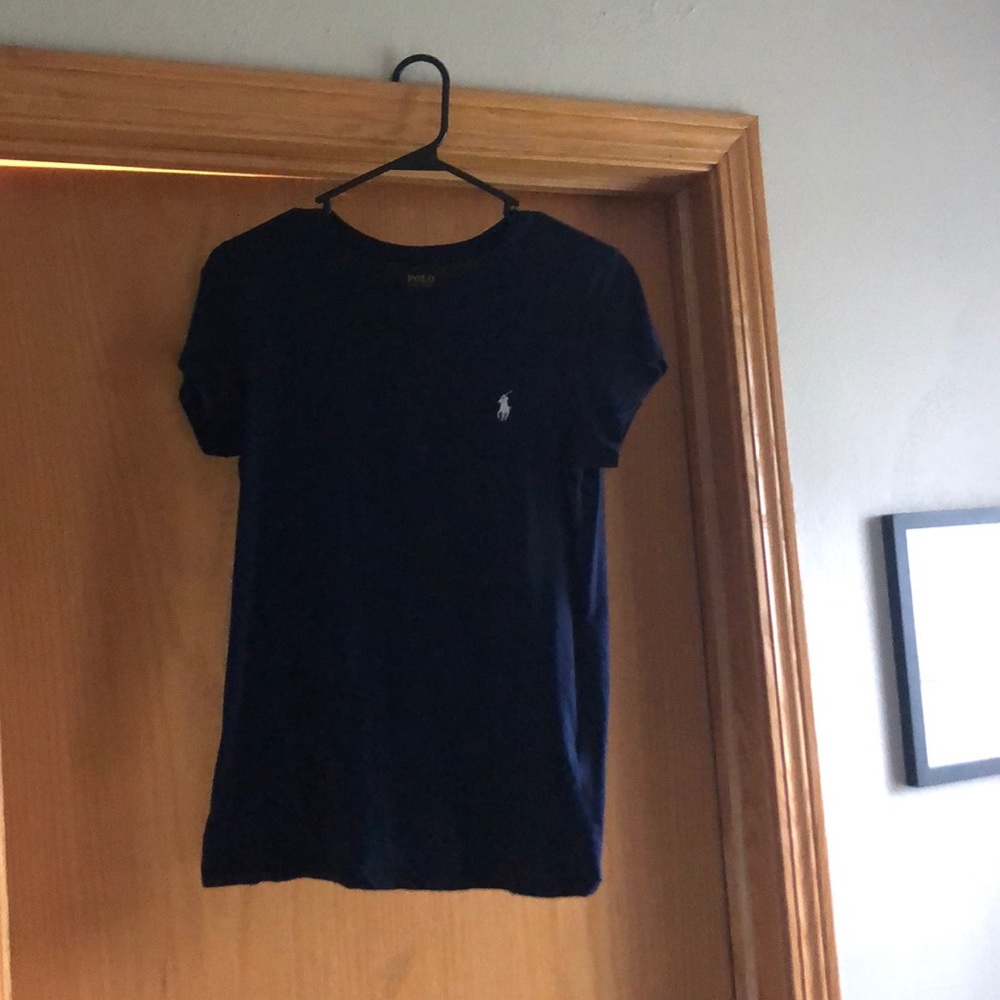 Navy polo crew neck